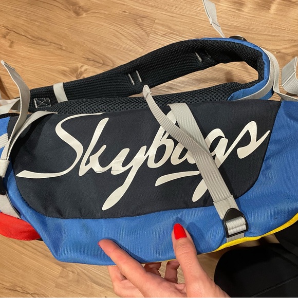 Vibrant Red and Blue Women's Backpack - Picture 4 of 7